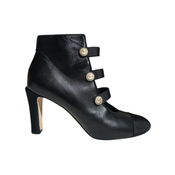 Pearl embellished strap booties - Picture 1 of 6